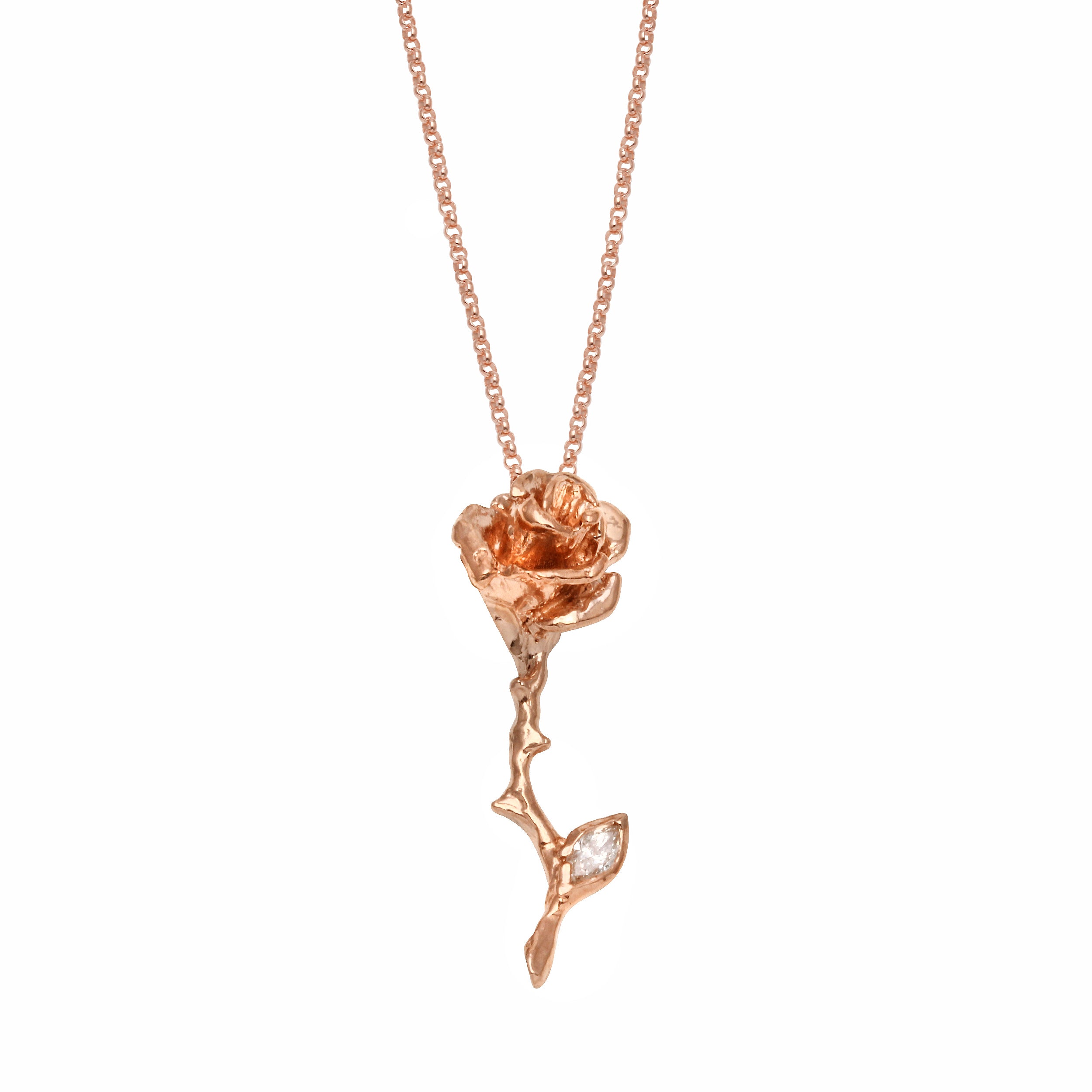 Love & Beauty is the Rose Necklace Pendant Necklace Jaine K Designs Rose Gold