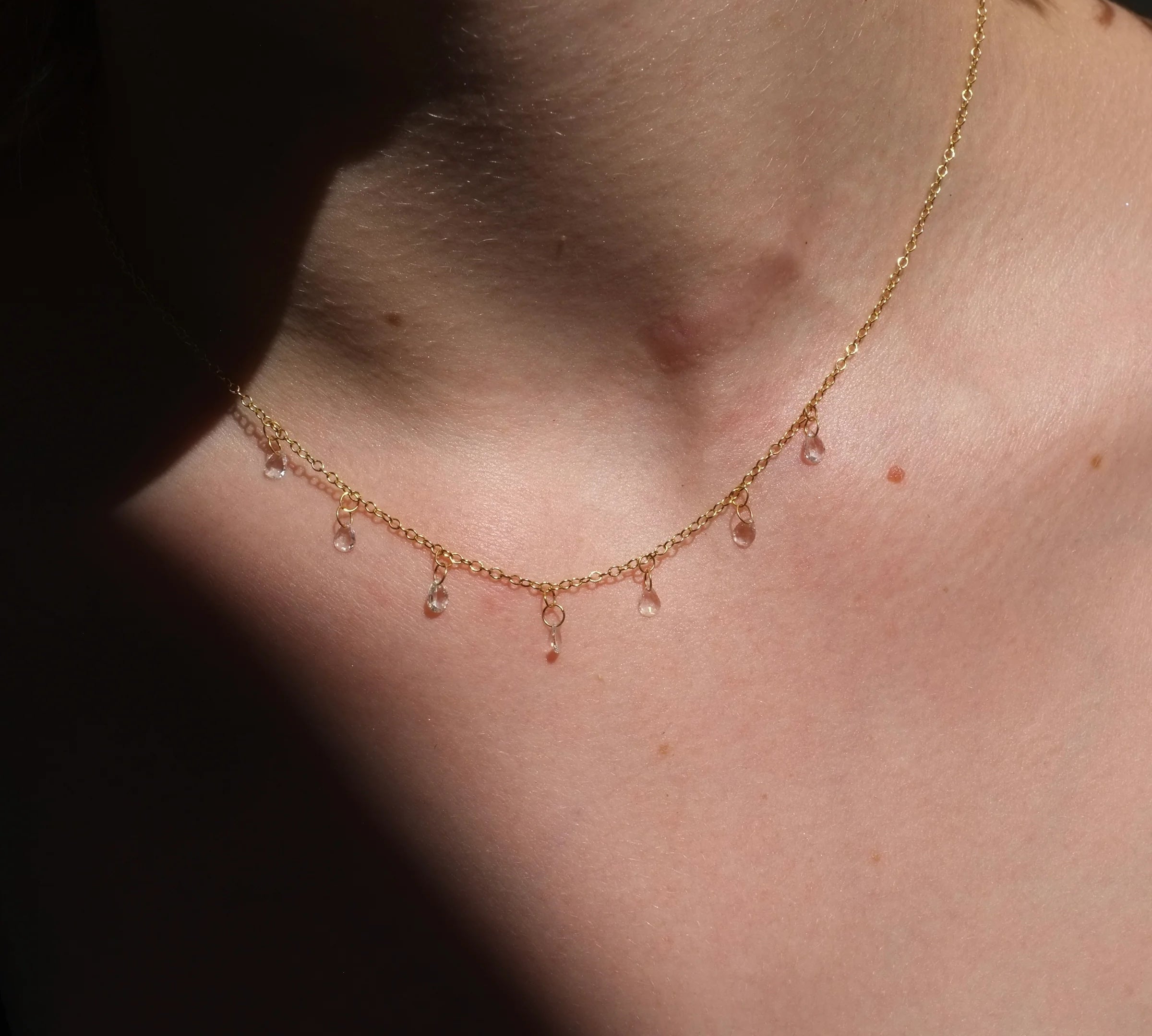 Dew Drop Diamond Necklace Necklace Elisabeth Bell Jewelry