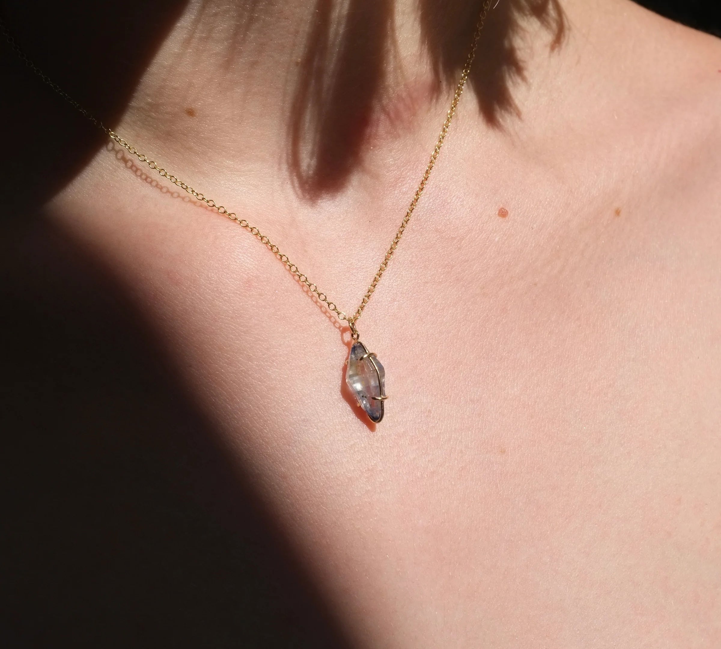 Sapphire Crystal Necklace Pendant Necklace Elisabeth Bell Jewelry