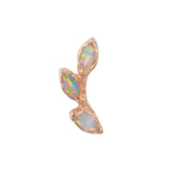 Leaf Trio Stud Earring Stud Earrings Jaine K Designs Single Opal