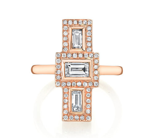 Diamond 3 Stack Ring Statement Ring Jill Hoffmeister