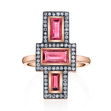 Tourmaline 3 Stack Ring Statement Ring Jill Hoffmeister Pink Tourmaline RG
