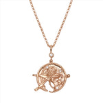 Compass & Rose Necklace Pendant Necklace Jaine K Designs Rose Gold