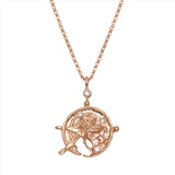 Compass & Rose Necklace Pendant Necklace Jaine K Designs Rose Gold
