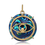 Peacock Feathers Yin Yang Pendant Pendant Maura Green   