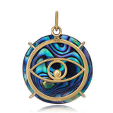 Peacock Feathers Yin Yang Pendant Pendant Maura Green   