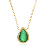 Pear Emerald Necklace Pendant Necklace Elisabeth Bell Jewelry