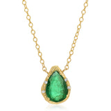 Pear Emerald Necklace Pendant Necklace Elisabeth Bell Jewelry