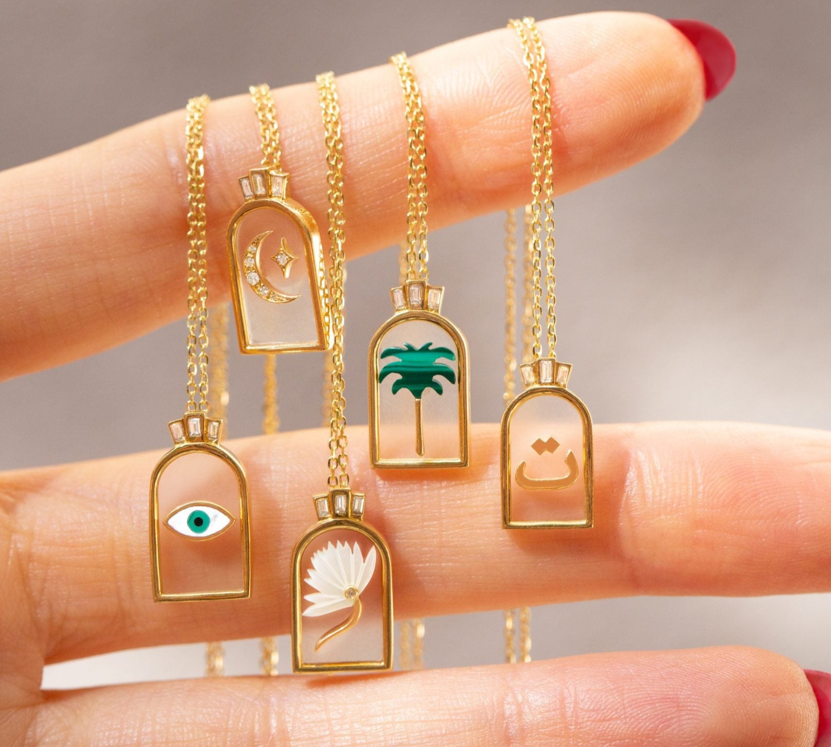 Hilal Pendant Necklace Charm Necklace Latelier Nawbar