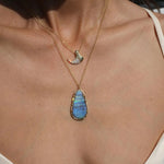 Opal Waveline Necklace Pendant Necklace Elisabeth Bell Jewelry