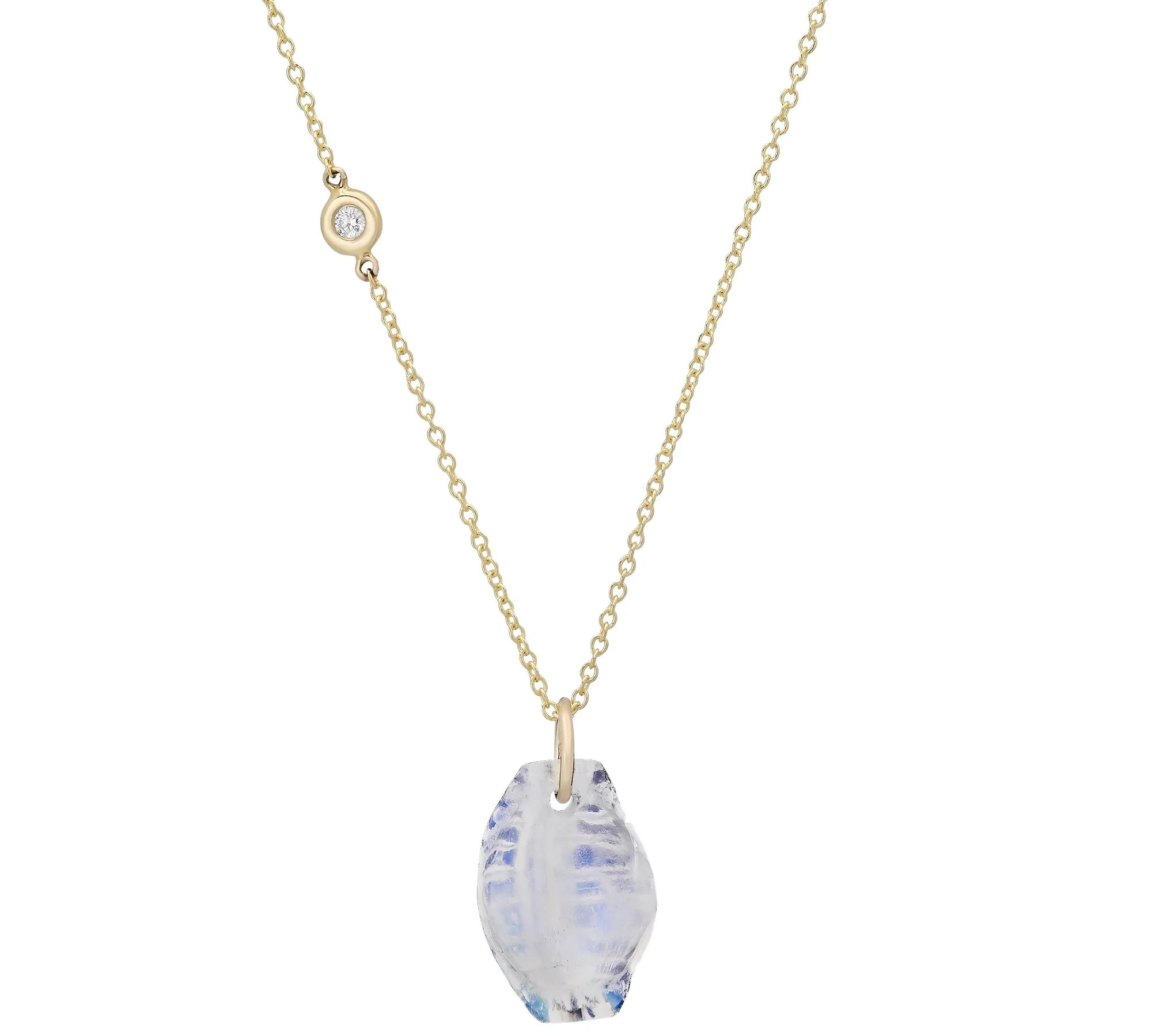 V-Land Shell Necklace Pendant Necklace Elisabeth Bell Jewelry Moonstone