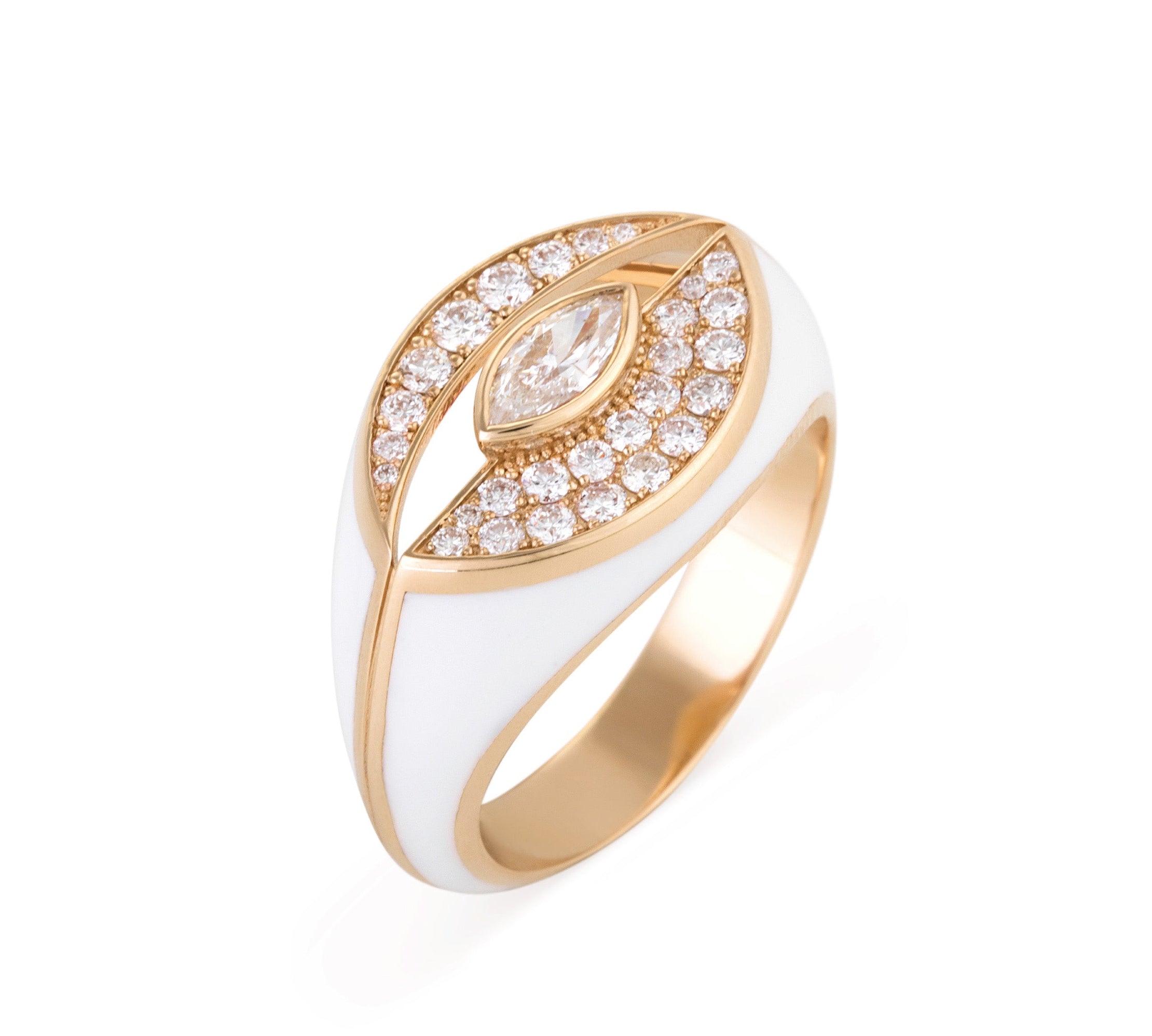 Iced Latte Diamond Ring Cocktail Ring Falamank