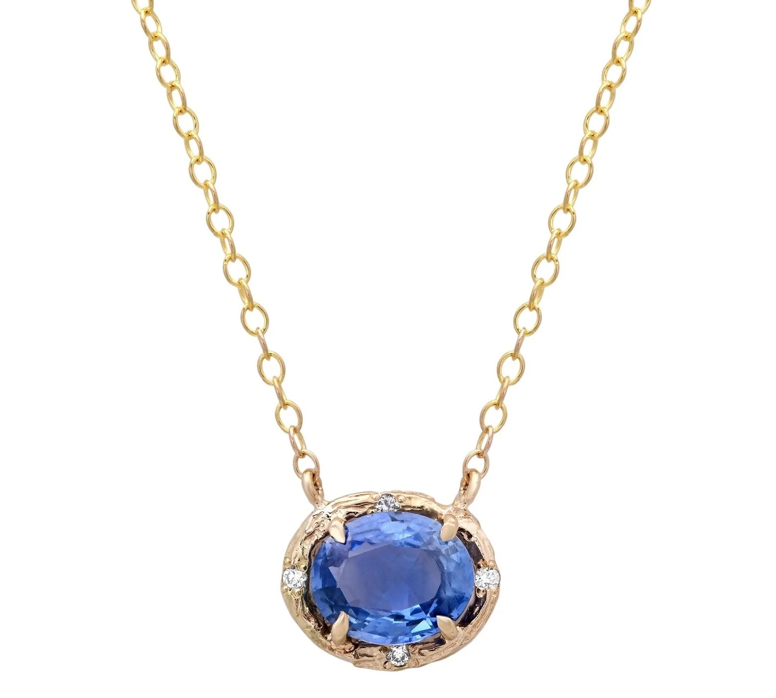 Ceylon Sapphire Necklace Pendant Necklace Elisabeth Bell Jewelry