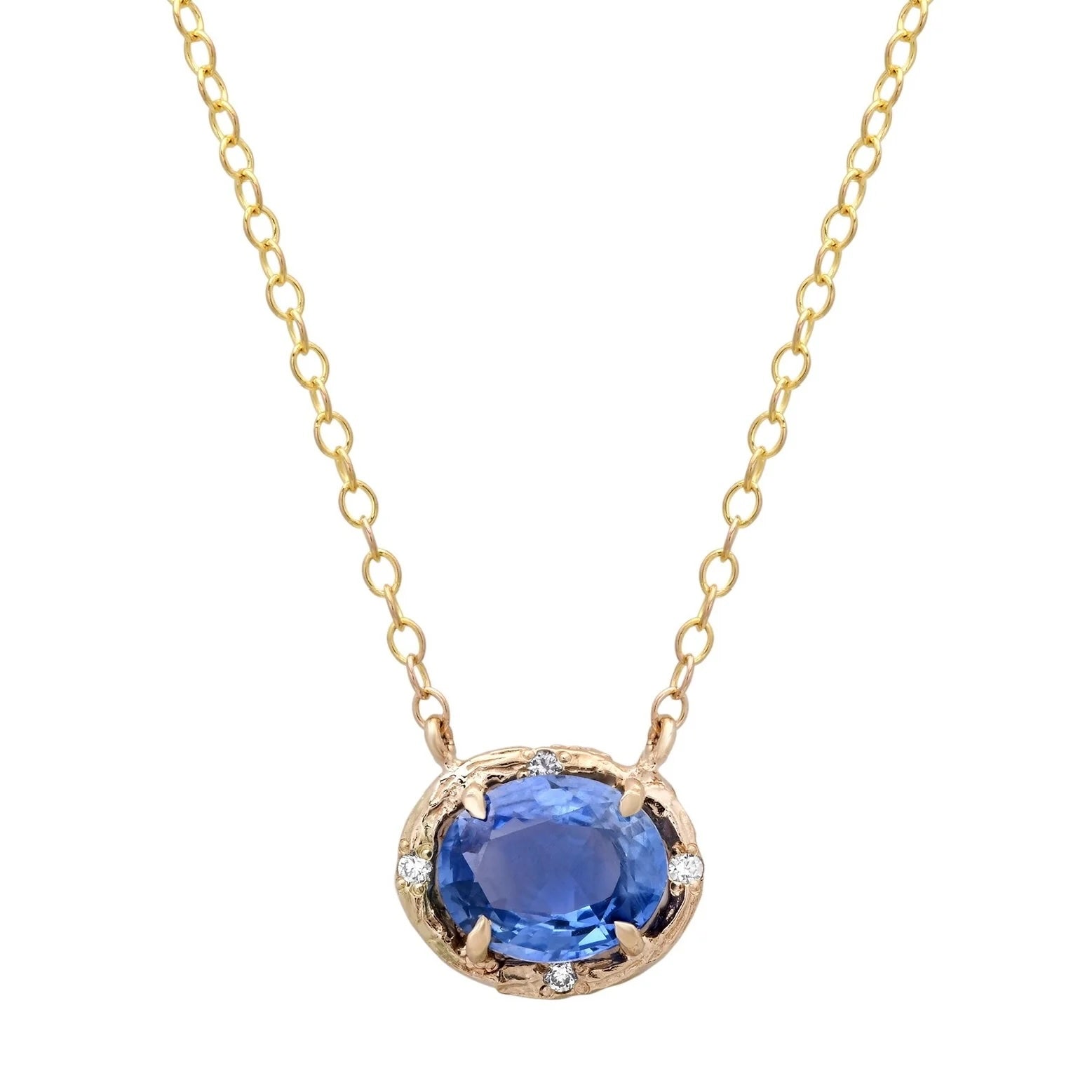 Ceylon Sapphire Necklace Pendant Necklace Elisabeth Bell Jewelry