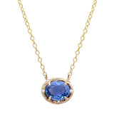 Ceylon Sapphire Necklace Pendant Necklace Elisabeth Bell Jewelry