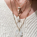 White Pearl Mushroom Charm with Diamond Charm Maura Green