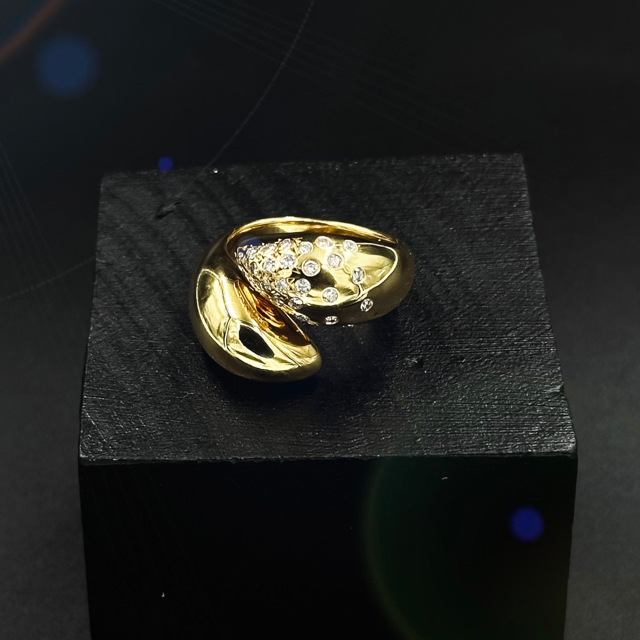 Claw Ring with Sprinkled Diamonds Statement Ring MAE + LANG