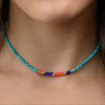 Deep Purple Beaded Turquoise Necklace Beaded Necklace The Finest Stack