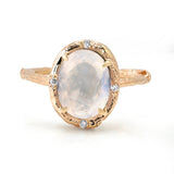Moonstone Glow Ring Cocktail Ring Elisabeth Bell Jewelry