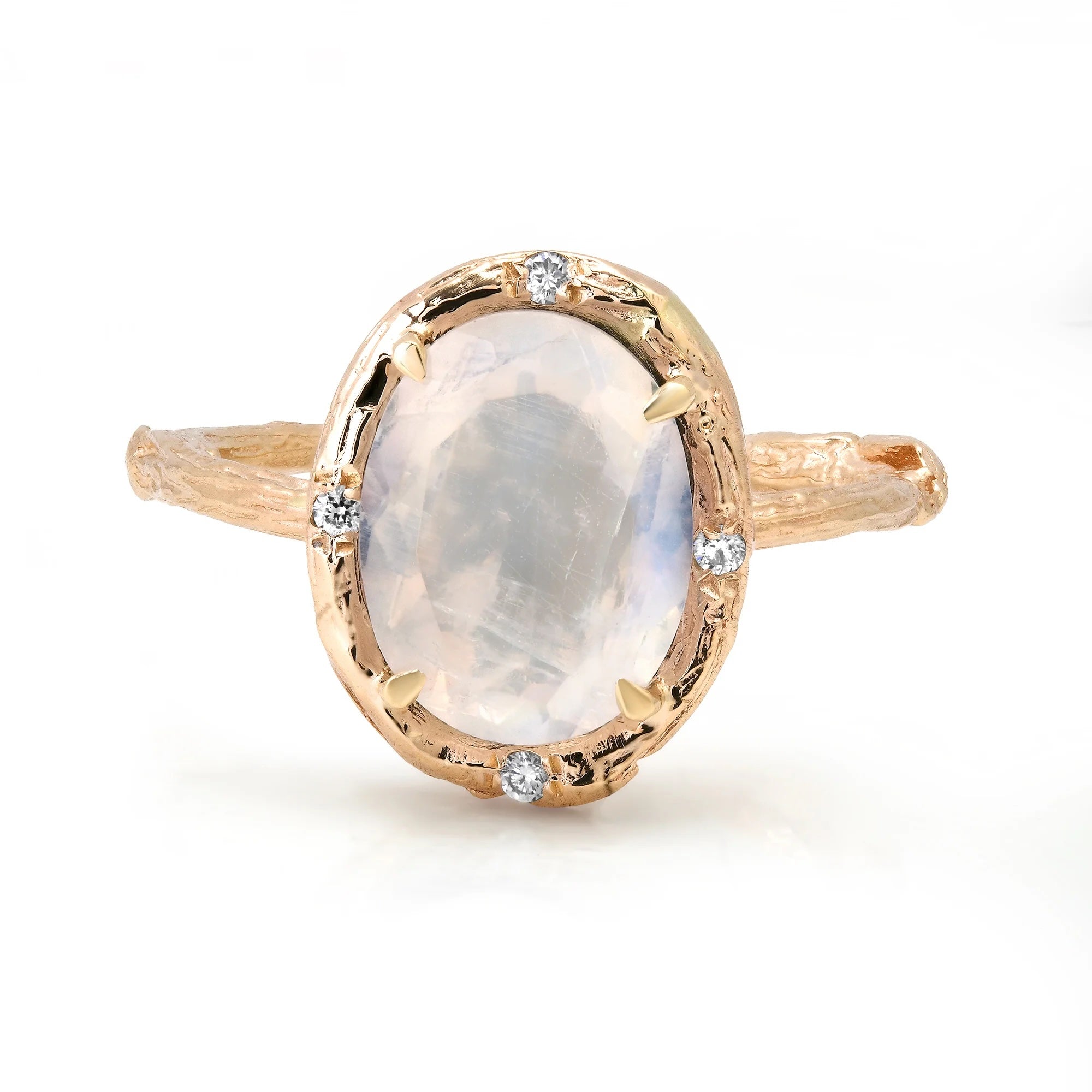 Moonstone Glow Ring Cocktail Ring Elisabeth Bell Jewelry