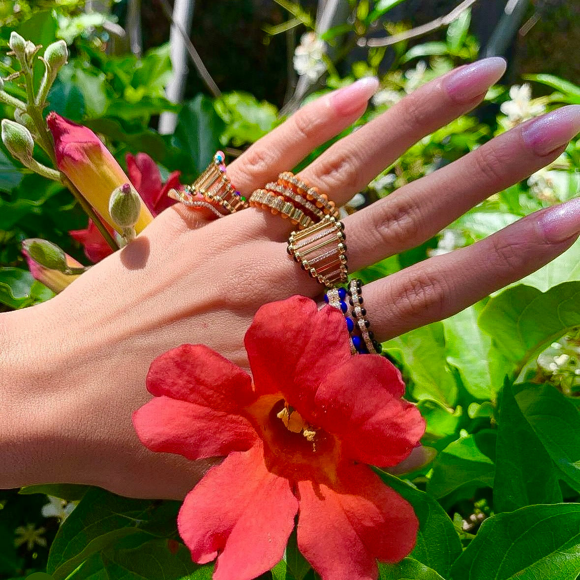 Cobalt Navy Enamel Ring, Size Three Band Ring Latelier Nawbar