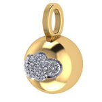 Pave Inlaid Cloud Diamond Sphere Necklace Charm Necklace The Finest Stack