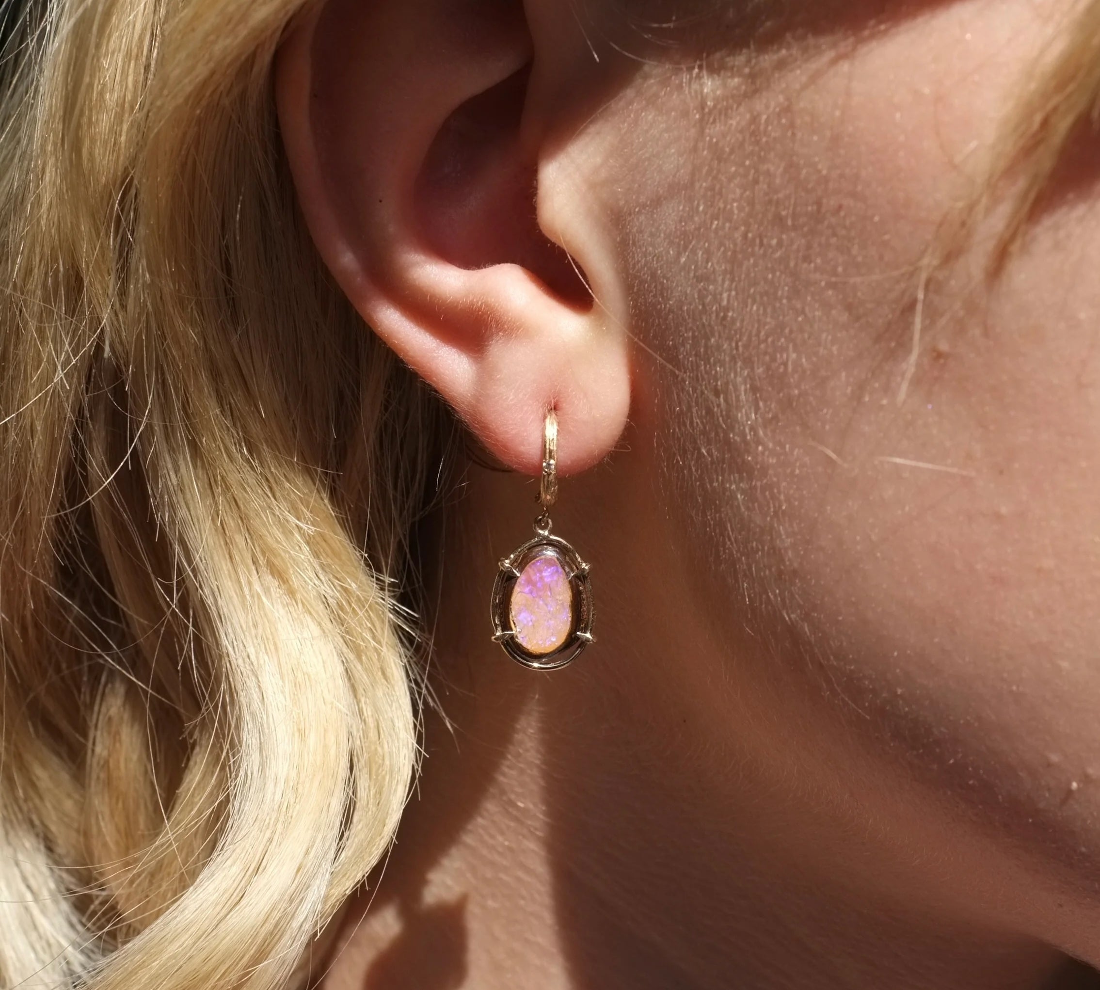 Opal Earrings Drop Earrings Elisabeth Bell Jewelry