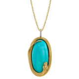 Sleeping Beauty Snake Pendant Pendant Necklace Perez Bitan