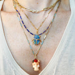 Luminescent Scarab Beetle Charm with Diamond Charm Maura Green