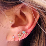 Dragon Claw Diamond Pave Hoop Stud Stud Earrings Jaine K Designs