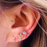 Dragon Claw Diamond Pave Hoop Stud Stud Earrings Jaine K Designs