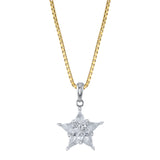 Multistone Diamond Star Charm Necklace Pendant Necklace Roseark Deux