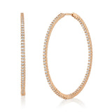 Diamond Inside Out Hoops, Large Hoop Earrings Roseark Deux