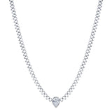 Diamond Teardrop Tennis Necklace Statement Necklace Roseark Deux