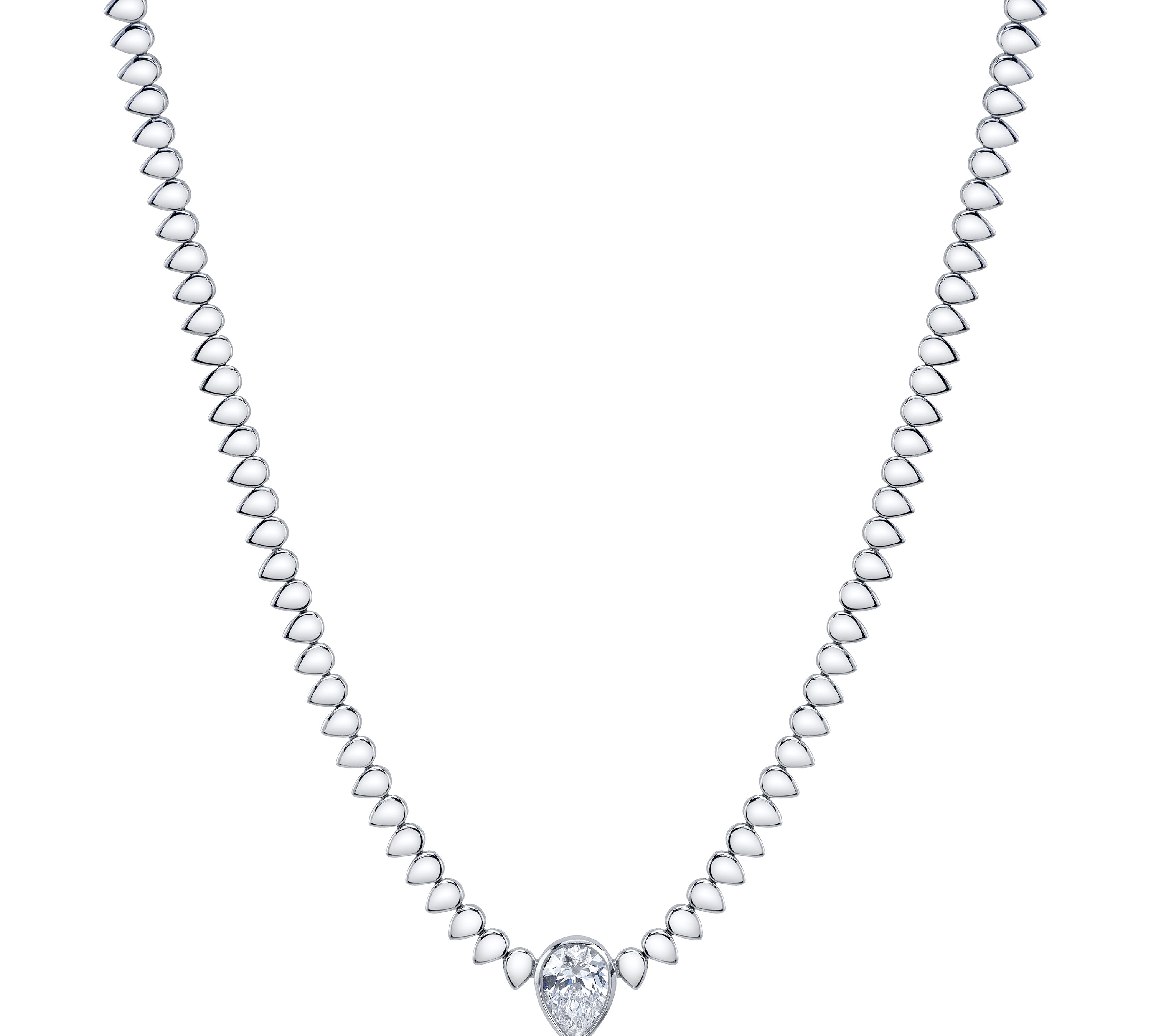 Diamond Teardrop Tennis Necklace Statement Necklace Roseark Deux
