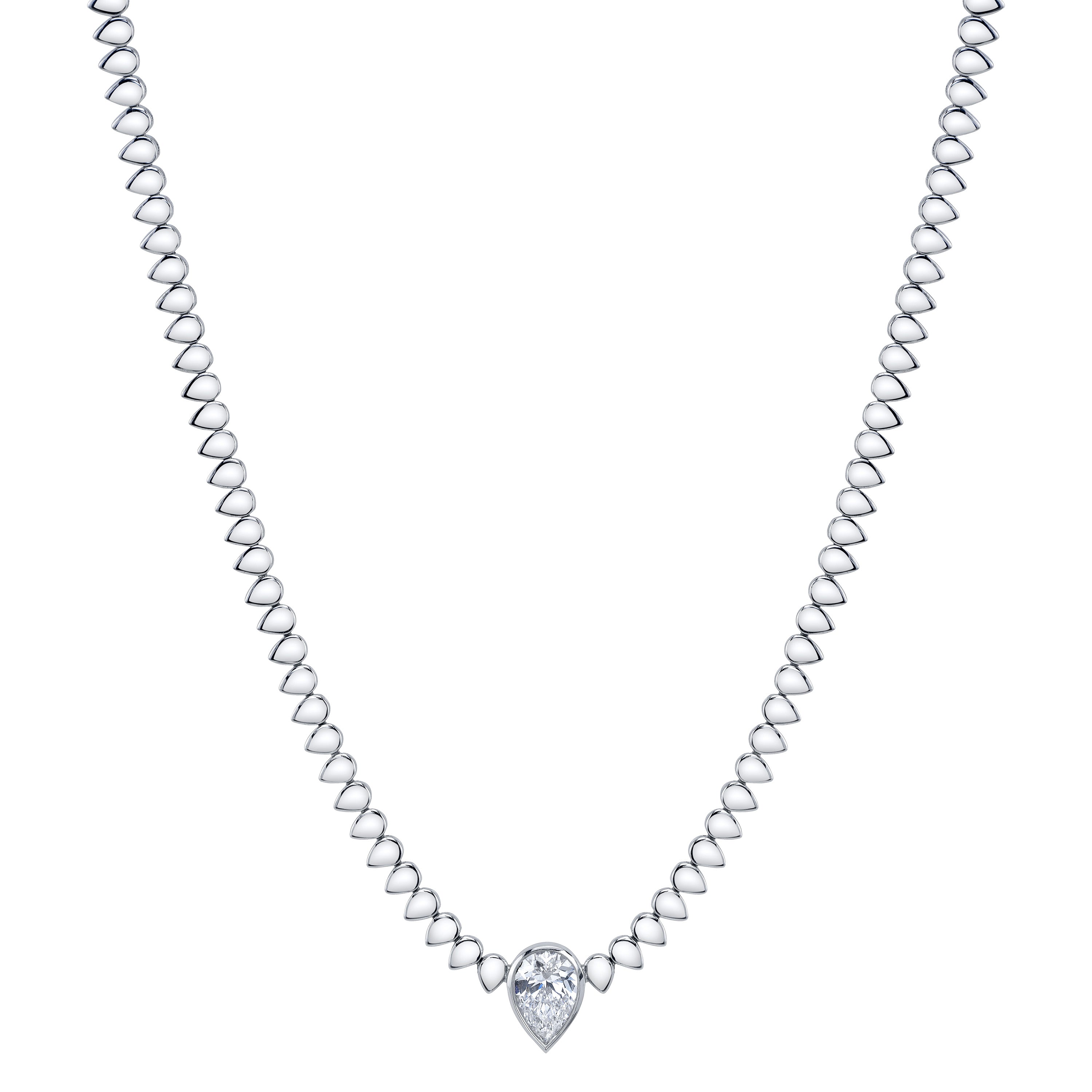 Diamond Teardrop Tennis Necklace Statement Necklace Roseark Deux