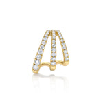 3-Linear Diamond Cuff Stud Ear Cuff Earring Roseark Deux Single Left