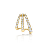 3-Linear Diamond Cuff Stud Ear Cuff Earring Roseark Deux Single Right