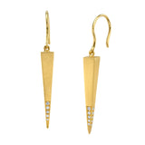 Pyramid Diamond Tip Earrings Drop Earrings Karma El-Khalil