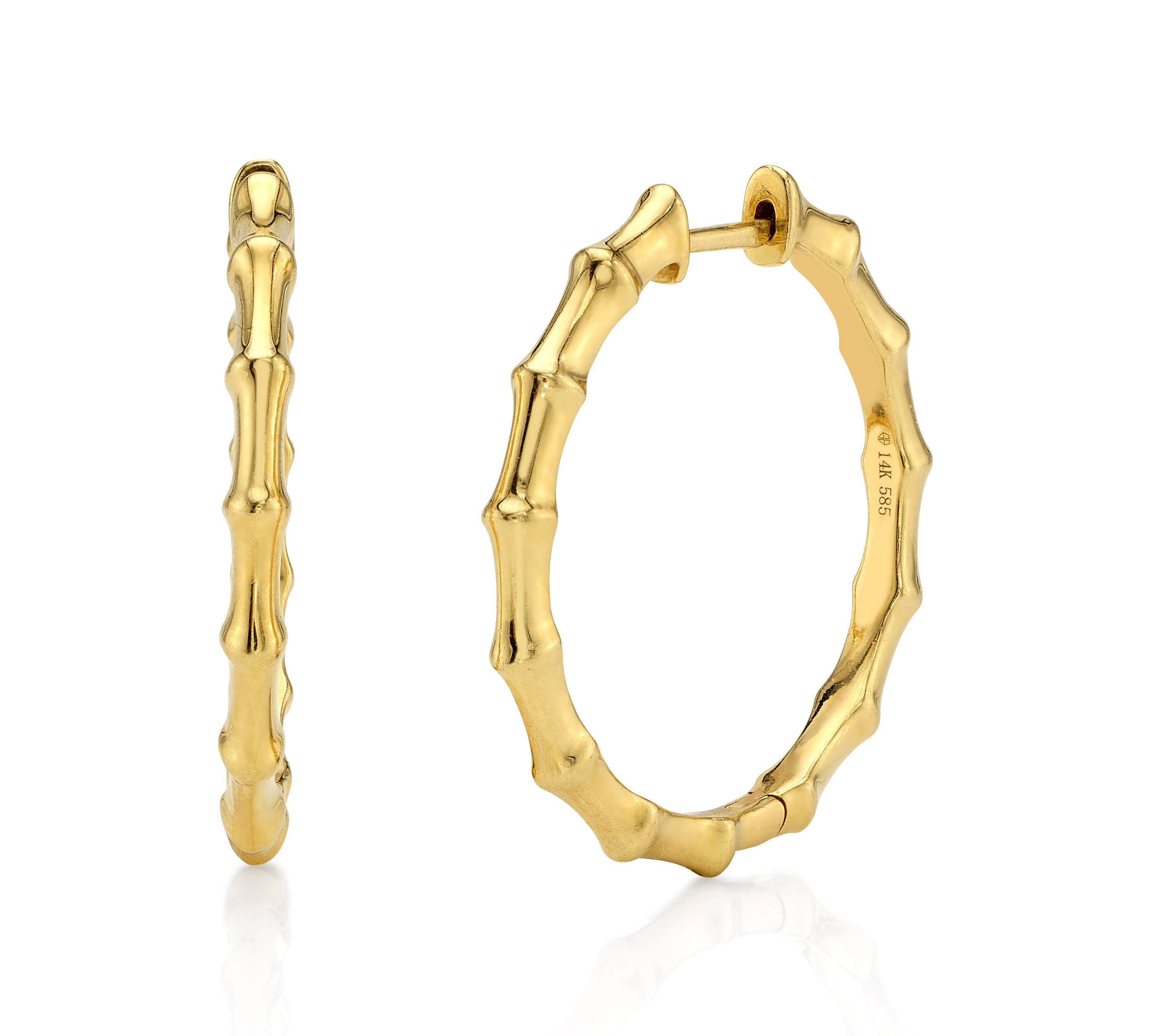 Medium Bamboo Hoops Hoop Earrings Roseark Deux