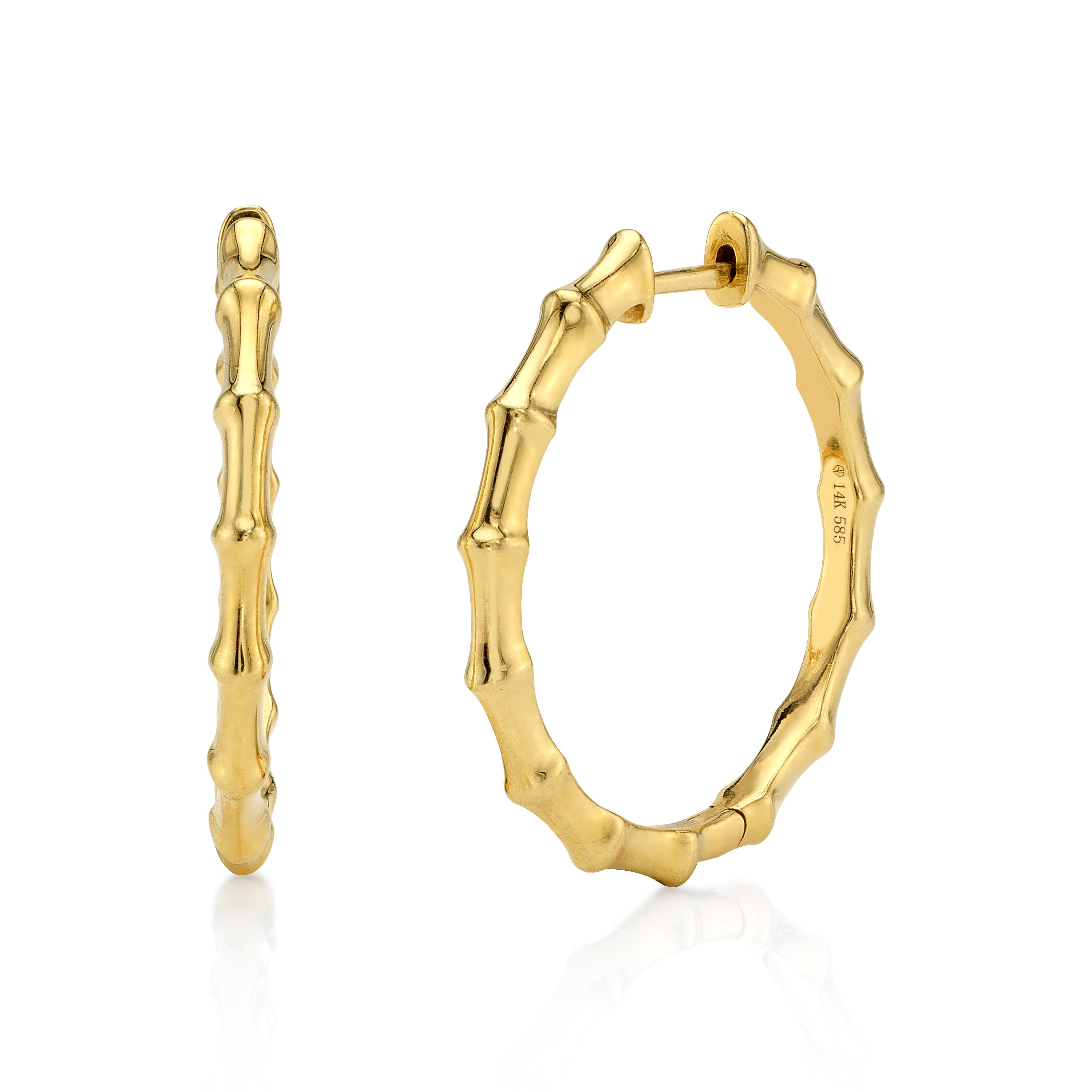 Medium Bamboo Hoops Hoop Earrings Roseark Deux