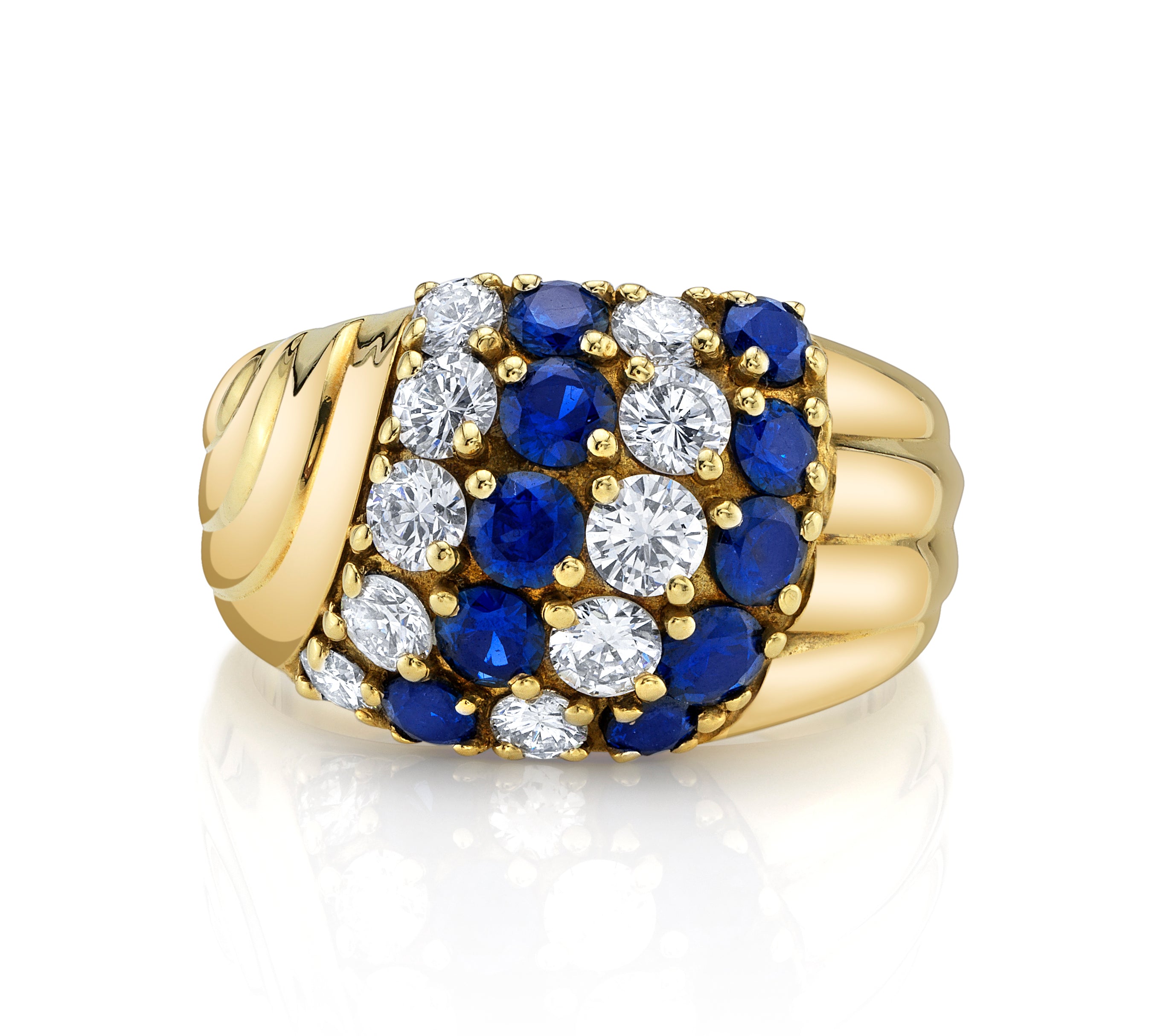 Sapphire Diamond Estate Statement Ring Statement Ring Roseark Vintage