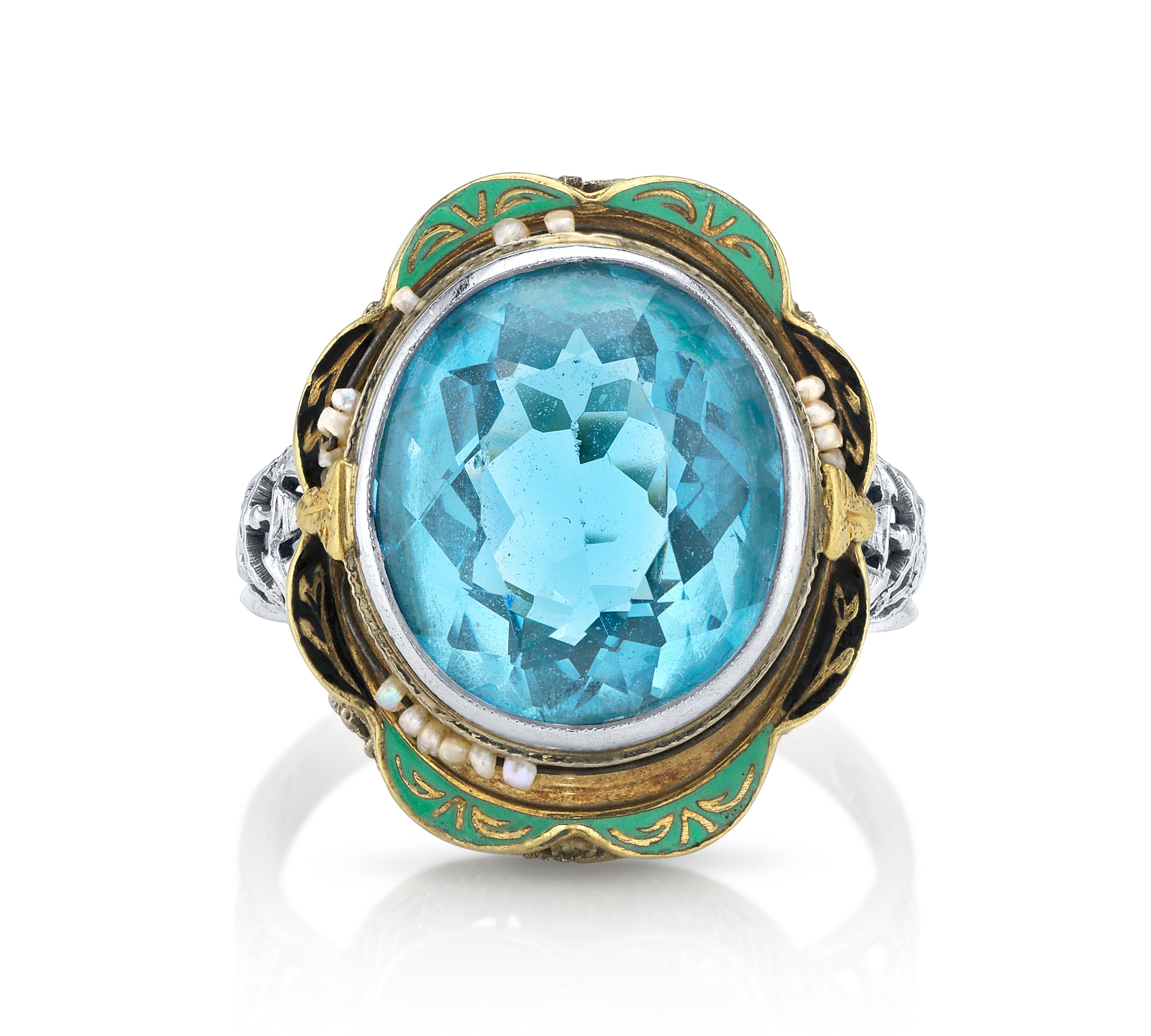 Art Deco 1930s Spinel Ring Statement Ring Roseark Vintage