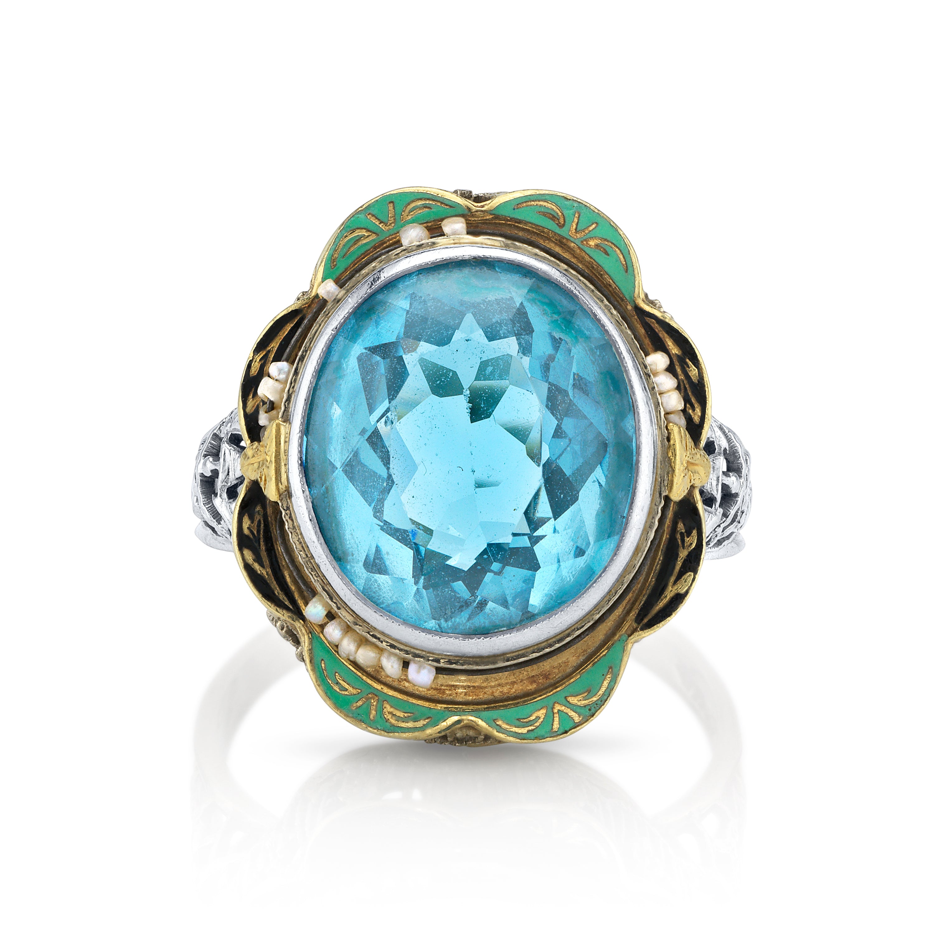 Art Deco 1930s Spinel Ring Statement Ring Roseark Vintage