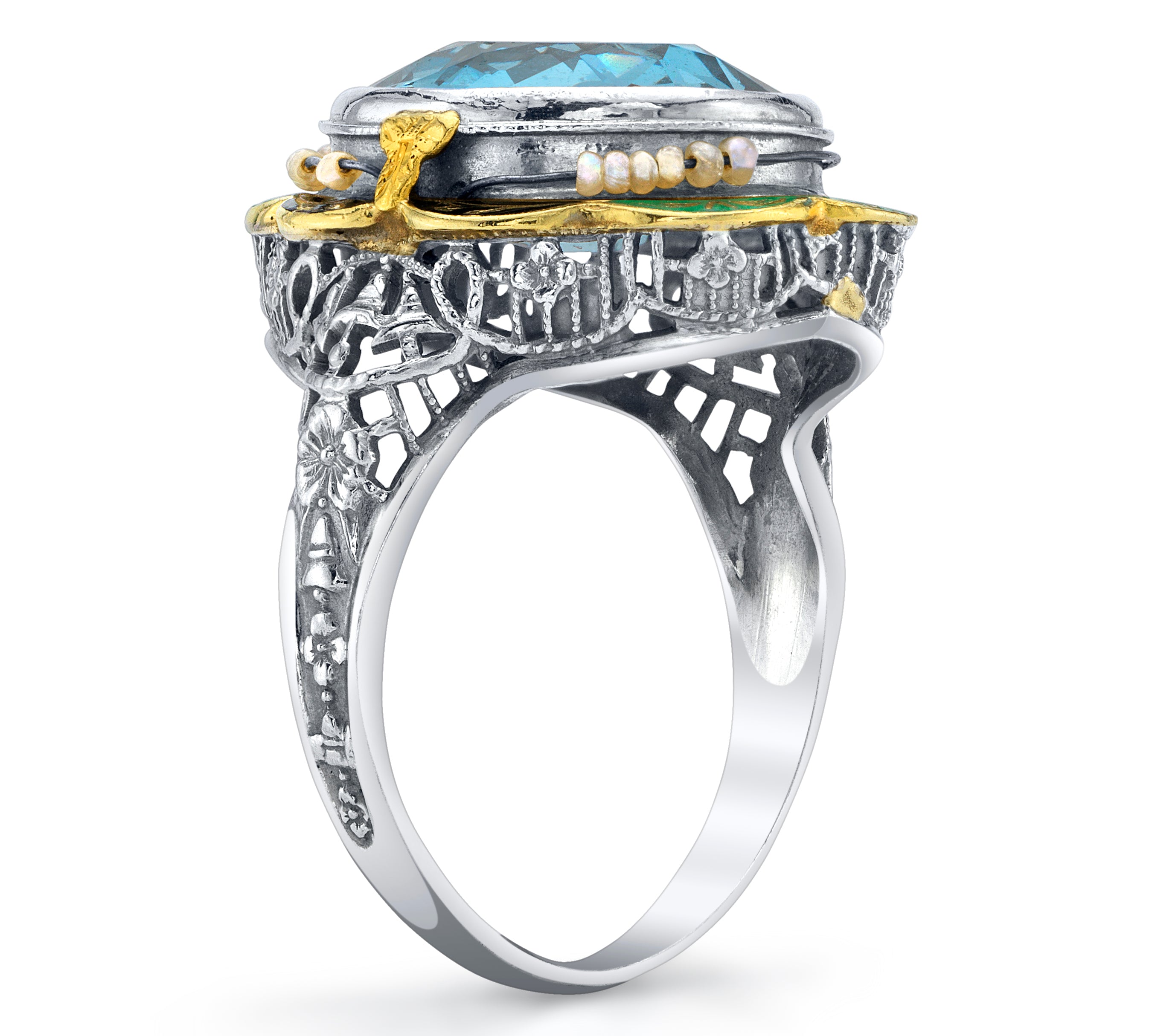 Art Deco 1930s Spinel Ring Statement Ring Roseark Vintage