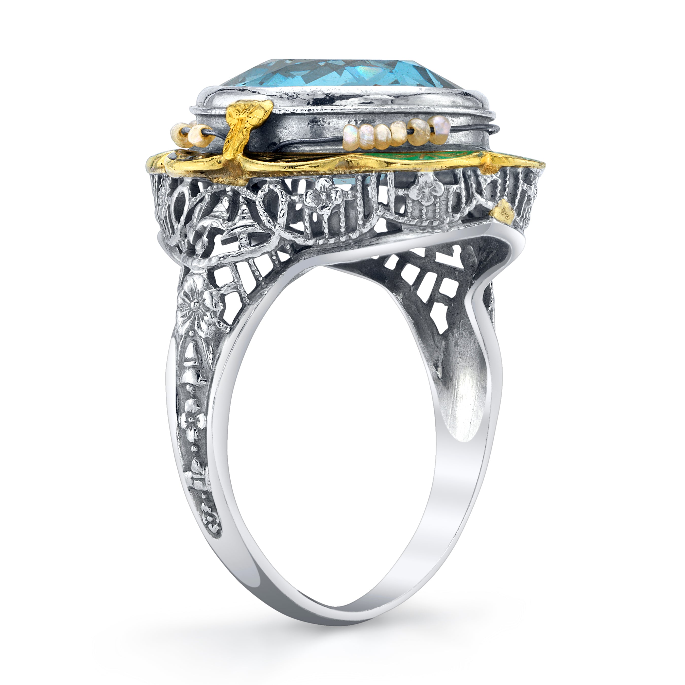 Art Deco 1930s Spinel Ring Statement Ring Roseark Vintage