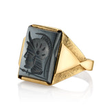 Vintage Hematite Warrior Ring Rings Roseark Vintage