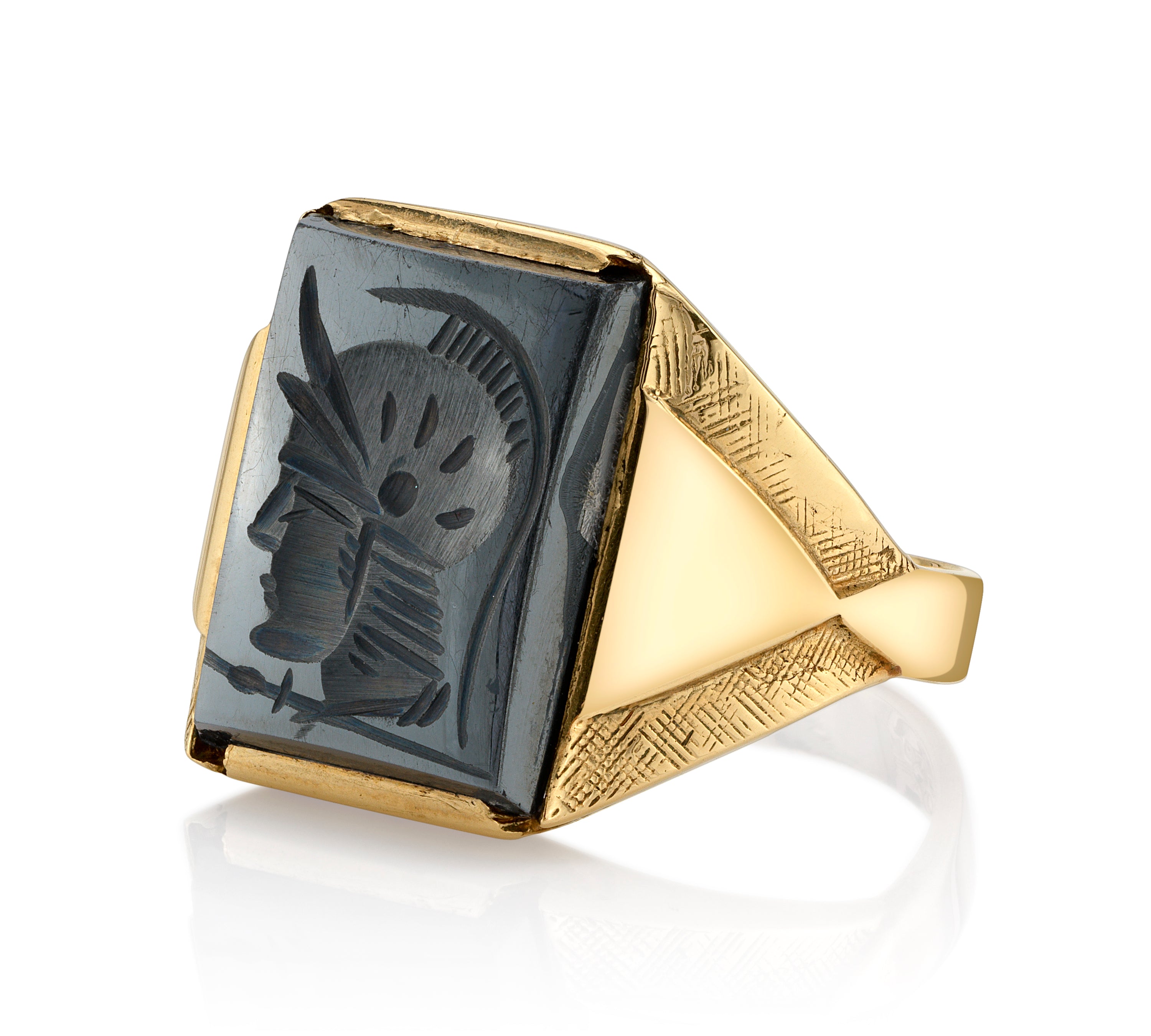 Vintage Hematite Warrior Ring Rings Roseark Vintage