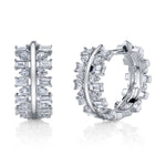 Baguette Diamond Trail Huggie Huggie Earrings Roseark Deux