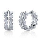 Baguette Diamond Trail Huggie Huggie Earrings Roseark Deux